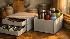 無印良品の小物収納ボックスでキッチンの“ちょい空き”が定位置になる整え方