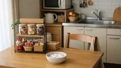 100均ワイヤーネットで作るお菓子ラックで間食の「今ダメ」を減らす方法